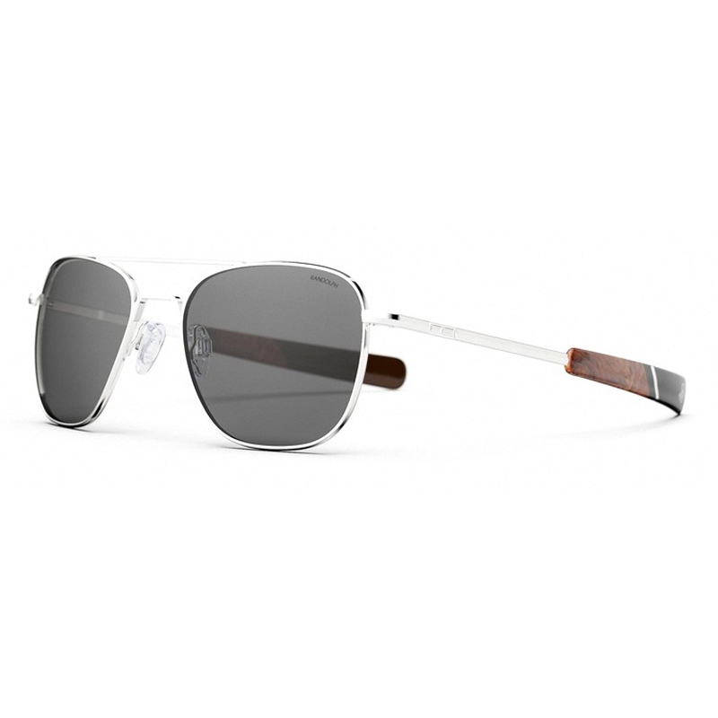 RANDOLPH Aviator23k-WhiteGoldAmericanGraywithJetwayTemples